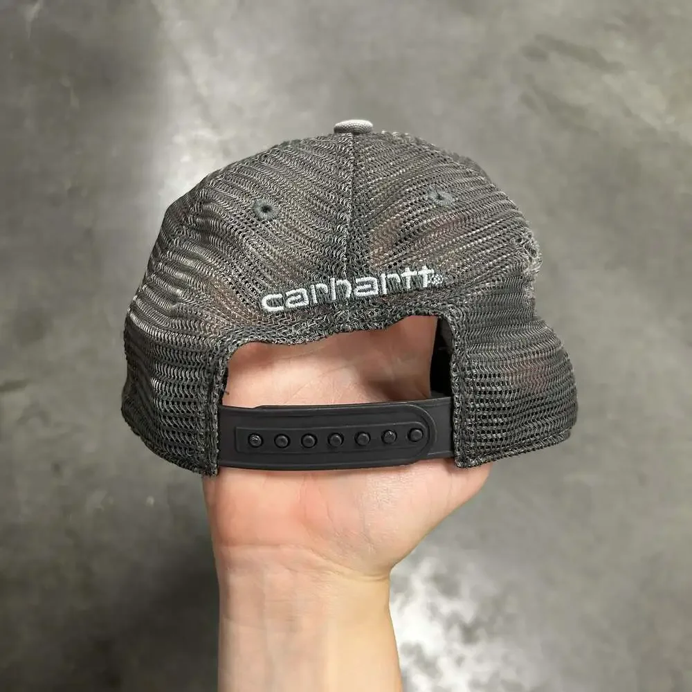 Carhartt Mesh-Back Canvas Snapback Trucker Hat in Gray